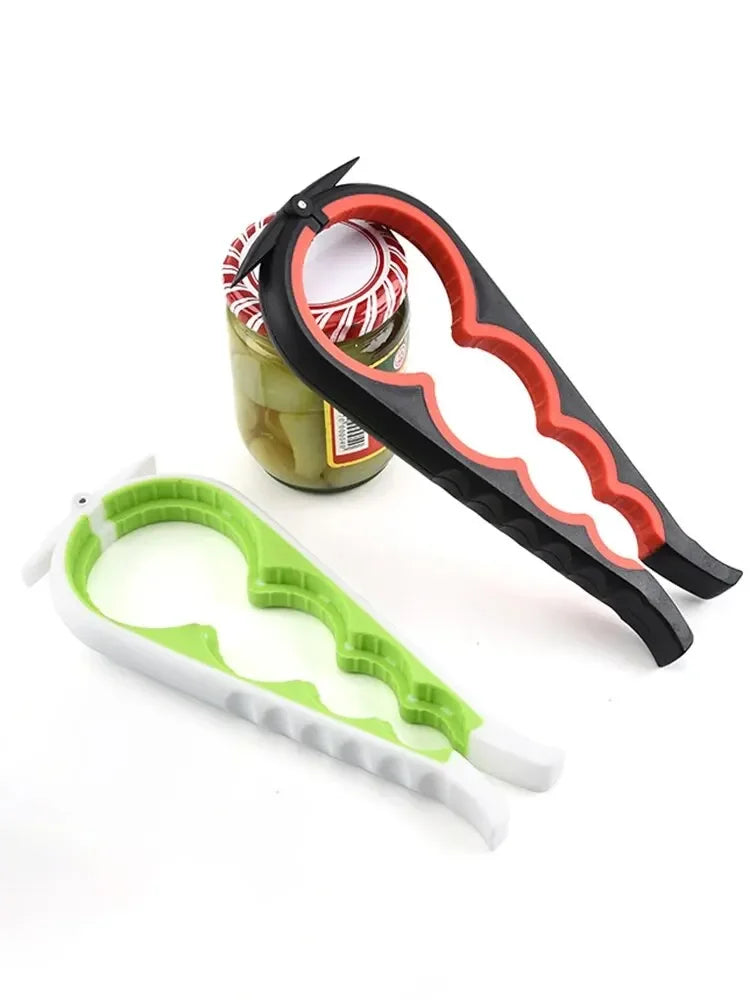 4-in-1 Anti-Slip Can & Bottle Opener – Easy Grip Multi-Tool for Kitchen Use