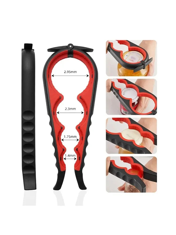 4-in-1 Anti-Slip Can & Bottle Opener – Easy Grip Multi-Tool for Kitchen Use