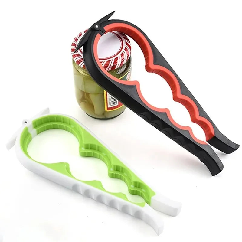 4-in-1 Anti-Slip Can & Bottle Opener – Easy Grip Multi-Tool for Kitchen Use