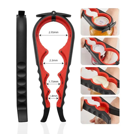 4-in-1 Anti-Slip Can & Bottle Opener – Easy Grip Multi-Tool for Kitchen Use